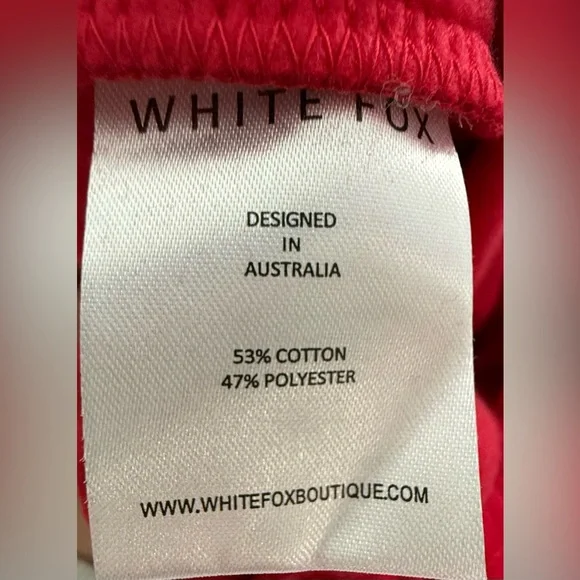 White Fox Capsule 9 Rodeo Crew Wide Leg Sweatpants Red Size SM - Picture 12 of 14